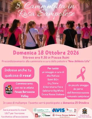Camminata in rosa 2026 Rinviata causa maltempo