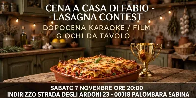 🍝🎤 **LASAGNA CONTEST, KARAOKE & GIOCHI: LA GRANDE SERATA A CASA DI FABIO!** 🎲✨
